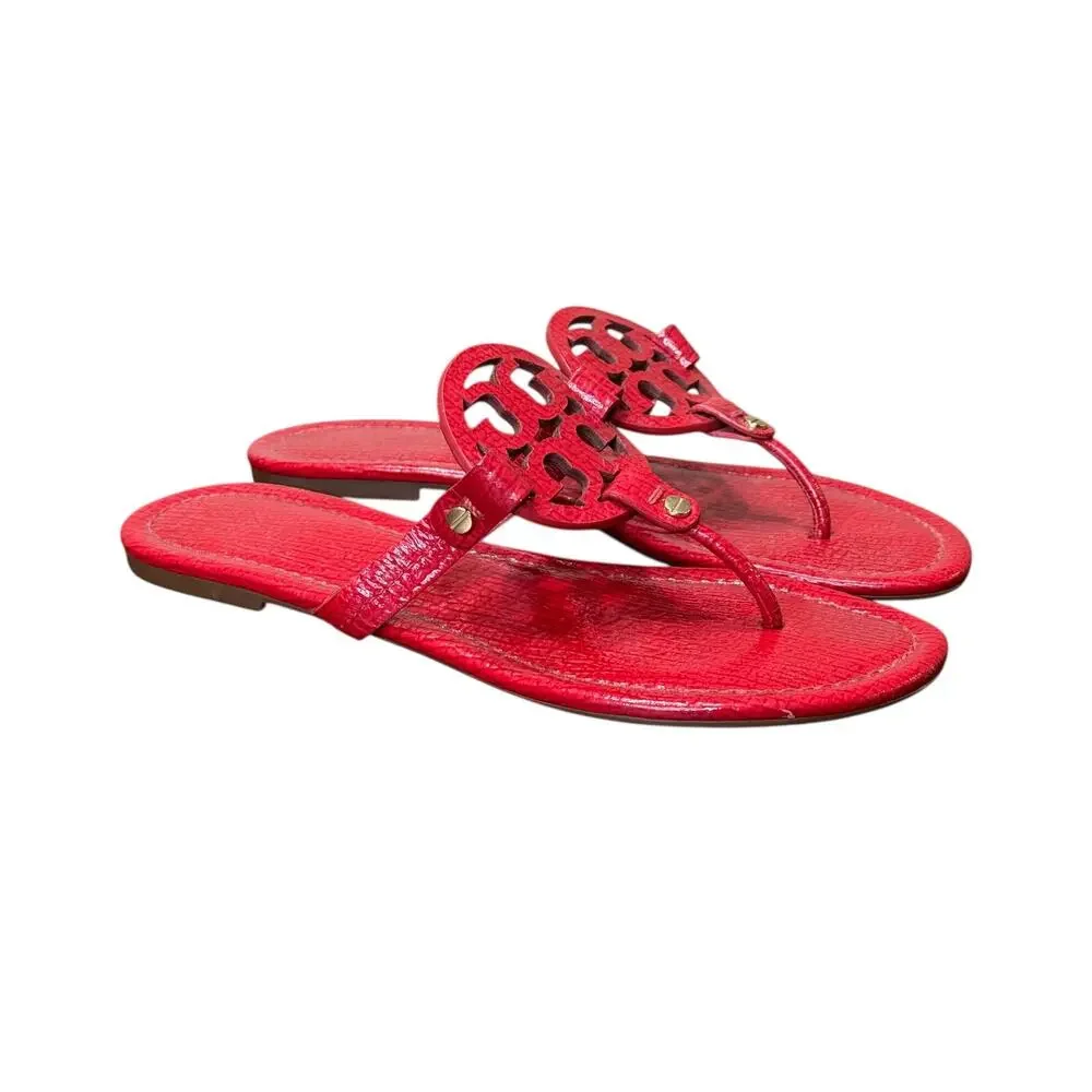 Tory Burch Miller Red Patent Leather Size 8